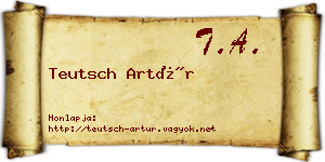 Teutsch Artúr névjegykártya
